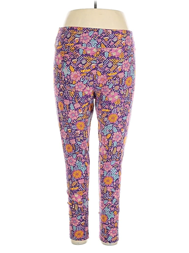 Pre-owned Lularoe Active Pants In Purple