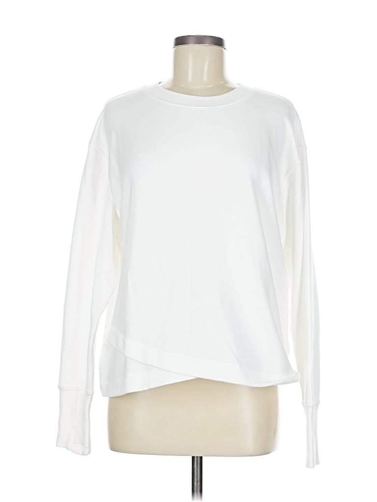Pre-owned Athleta Sweatshirt In White