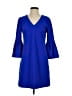 Donna Morgan Solid Blue Casual Dress Size 2 - photo 1