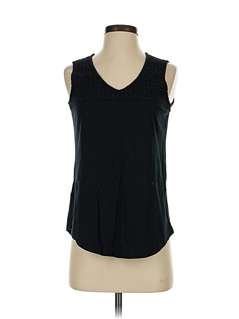 Pre-owned Eddie Bauer Sleeveless Blouse In Black