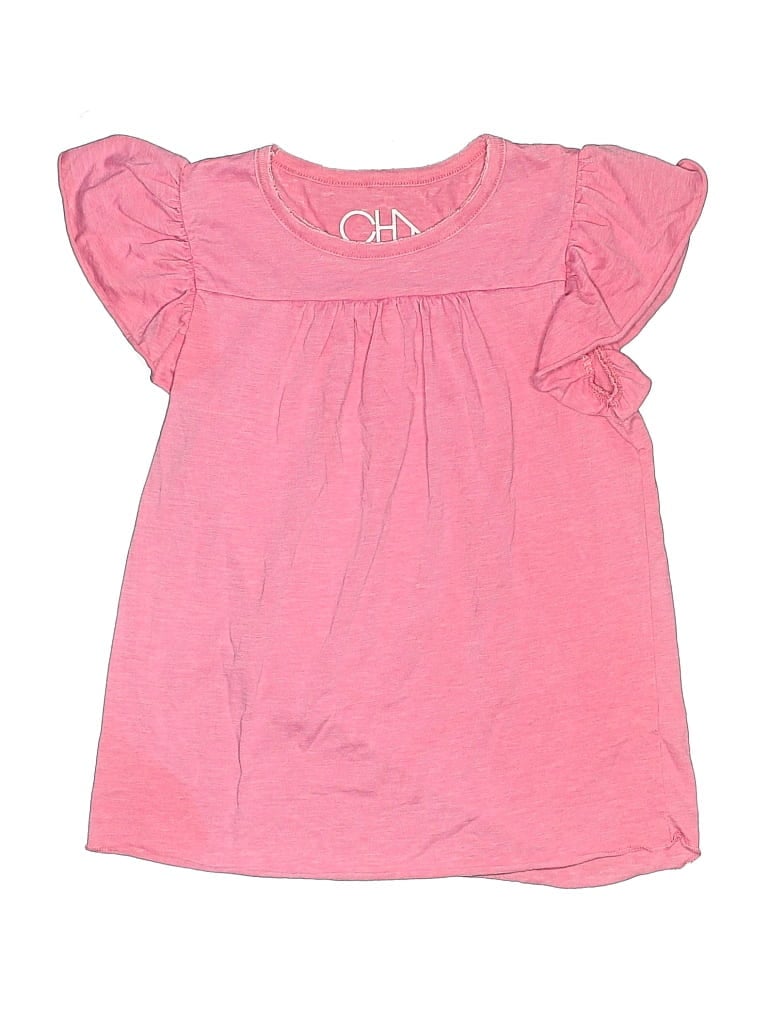 Pre-owned Chaser Kids' Short Sleeve Blouse In Pink