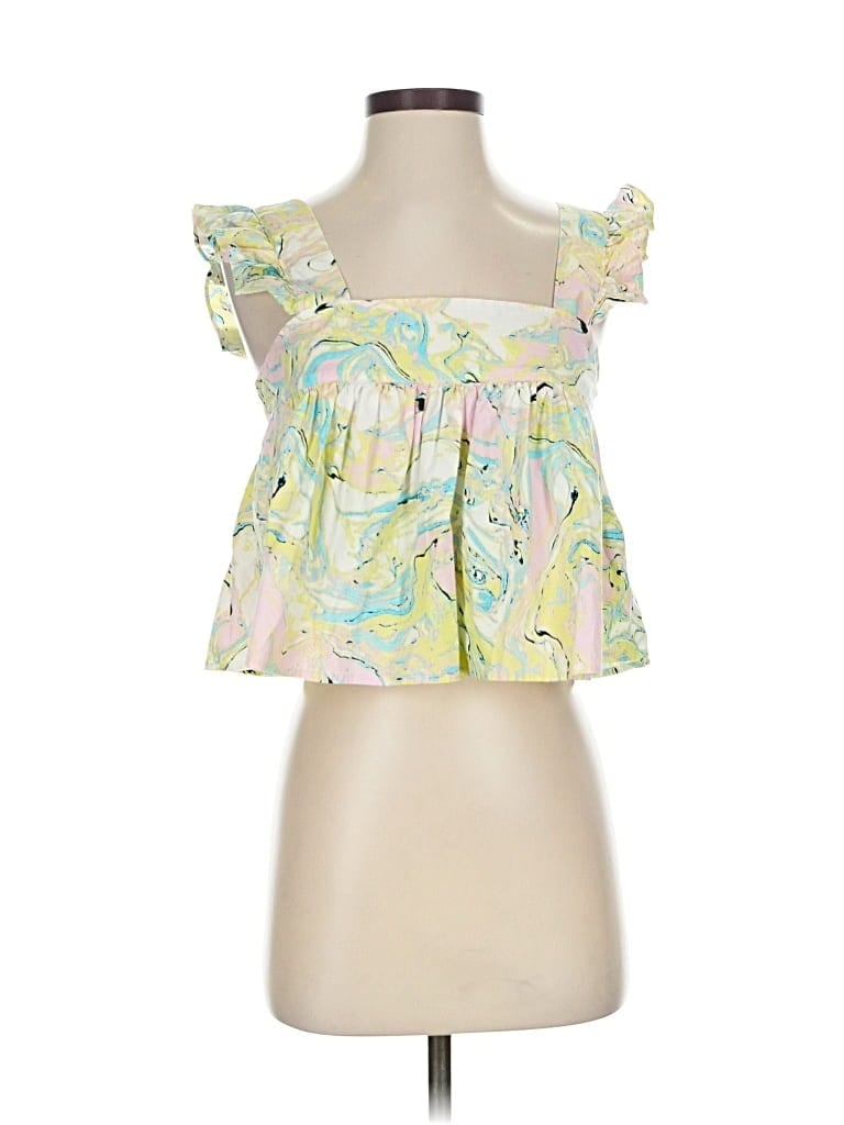 Pre-owned Buddy Love Sleeveless Blouse In Yellow