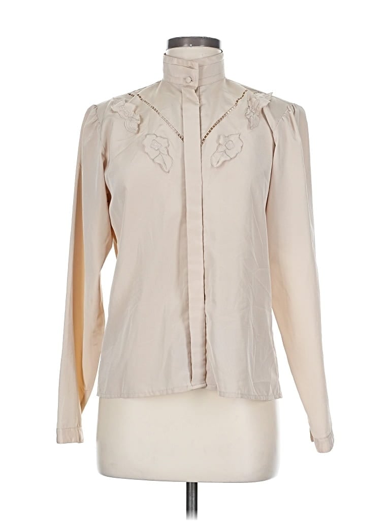 Pre-owned Unbranded Long Sleeve Blouse In Brown