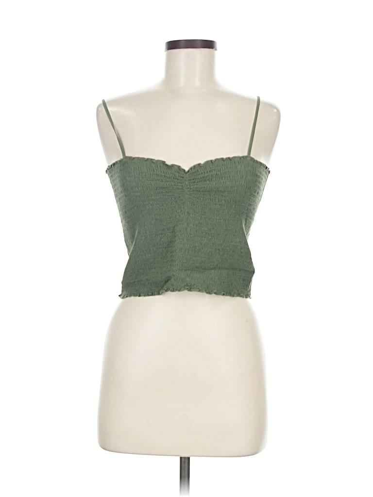 Pre-owned Aerie Tube Top Green Strapless Neckline Tops