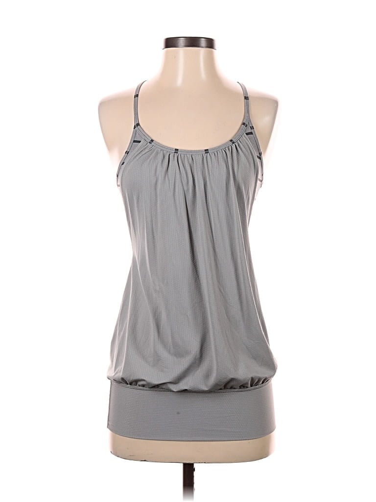 Pre-owned Lululemon Athletica Tank Top Gray Halter Neckline Tops
