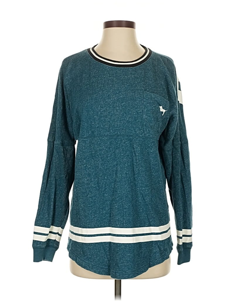 Pre-owned Victoria's Secret Pink Pullover Sweater In Blue