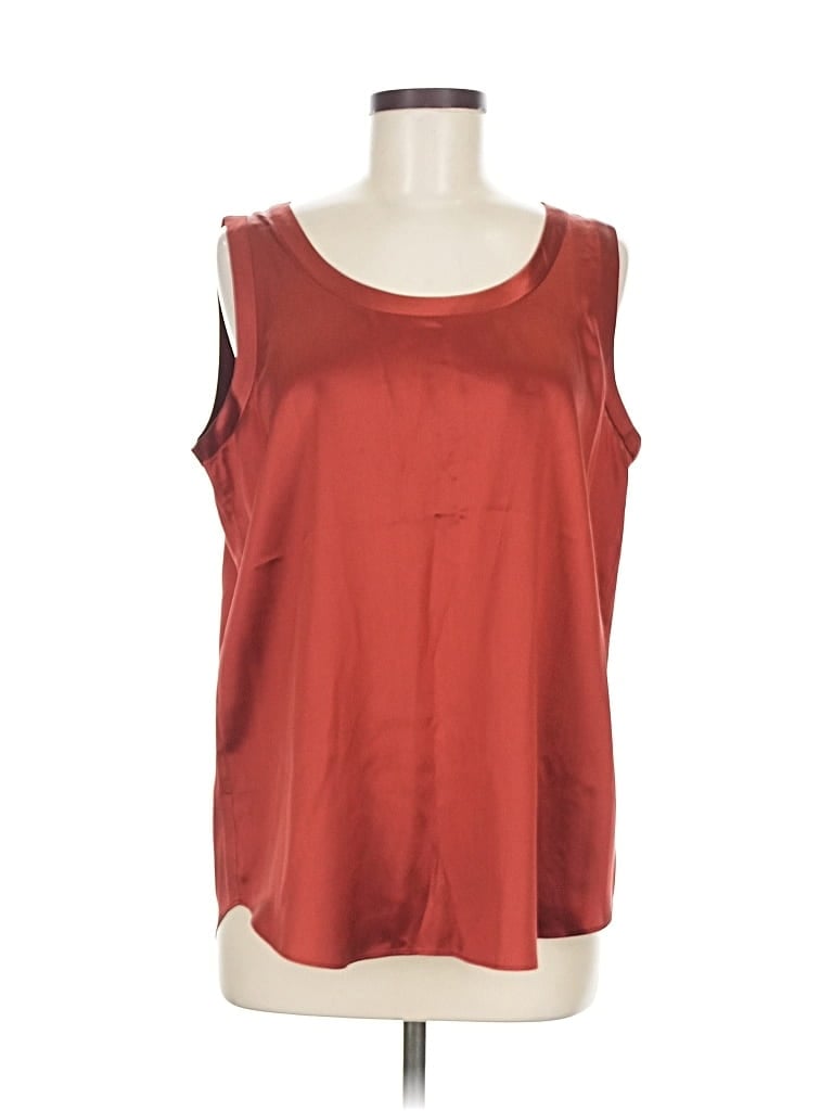 Pre-owned Unbranded Sleeveless Blouse In Orange