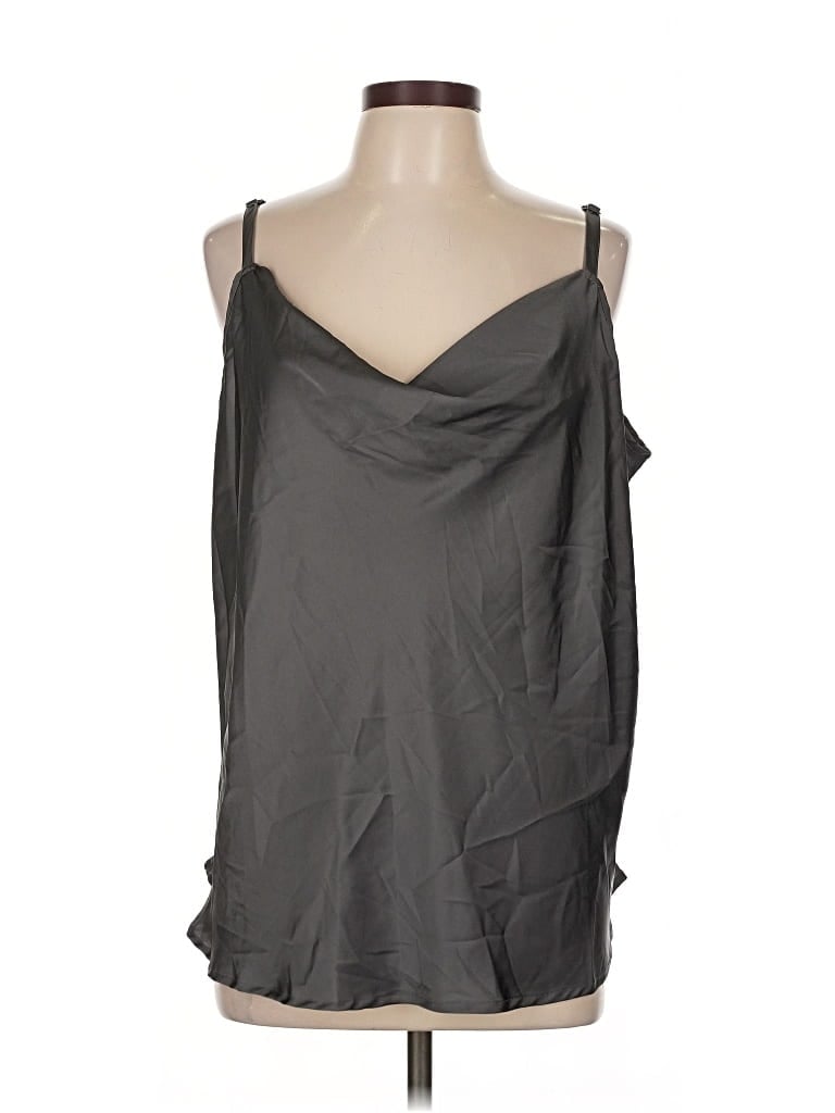 Pre-owned Torrid Sleeveless Top Gray One Shoulder Neckline Tops