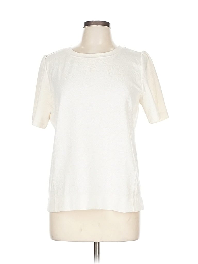 Pre-owned Ann Taylor Loft Outlet Short Sleeve T-shirt In White