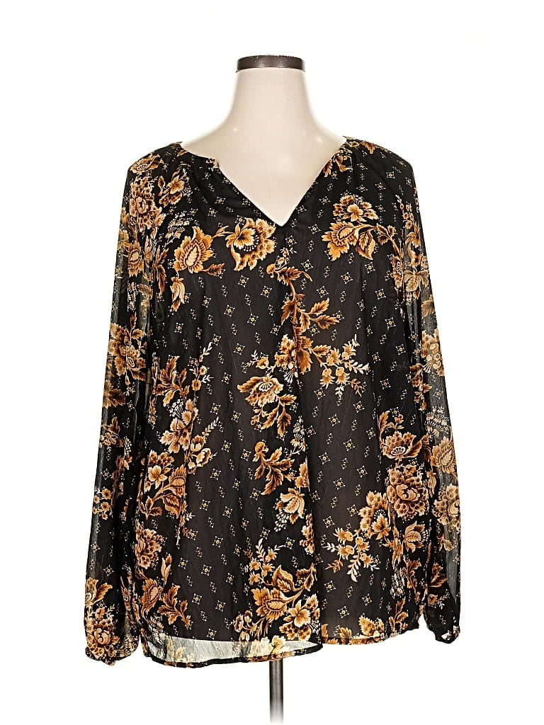 Pre-owned Torrid Long Sleeve Blouse In Brown