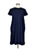 J. McLaughlin Solid Blue Casual Dress Size L - photo 1
