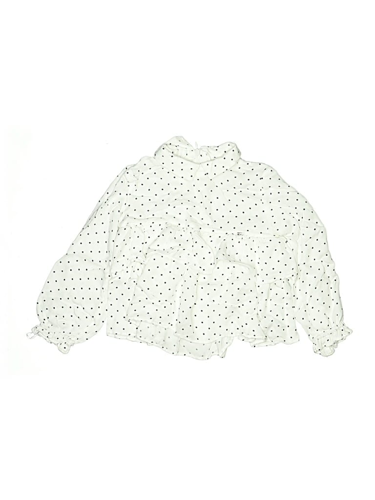 Pre-owned Mayoral Kids' Long Sleeve Polo Shirt In White