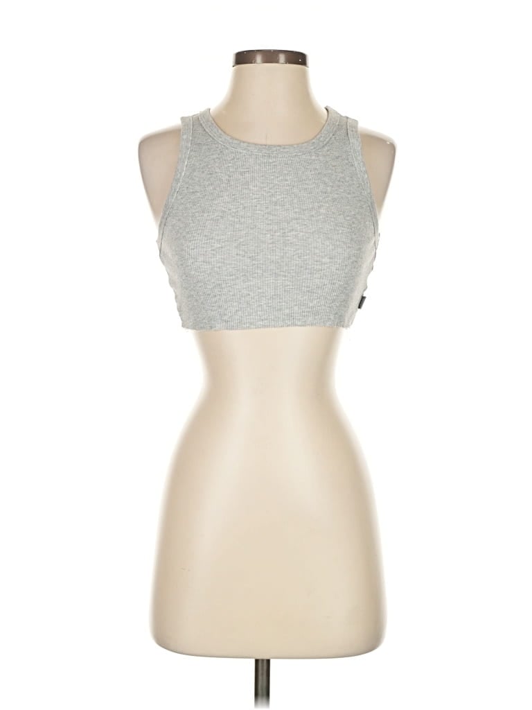 Pre-owned Tna Tank Top Silver Halter Neckline Tops