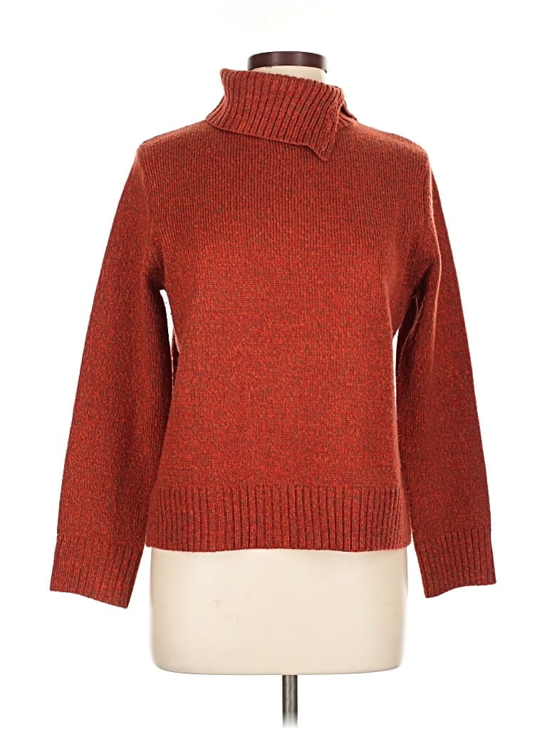 Pre-owned Karen Scott Sport Turtleneck Sweater In Red