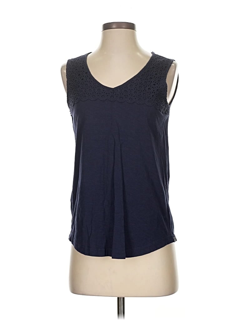 Pre-owned Eddie Bauer Sleeveless Top Blue Scoop Neck Tops