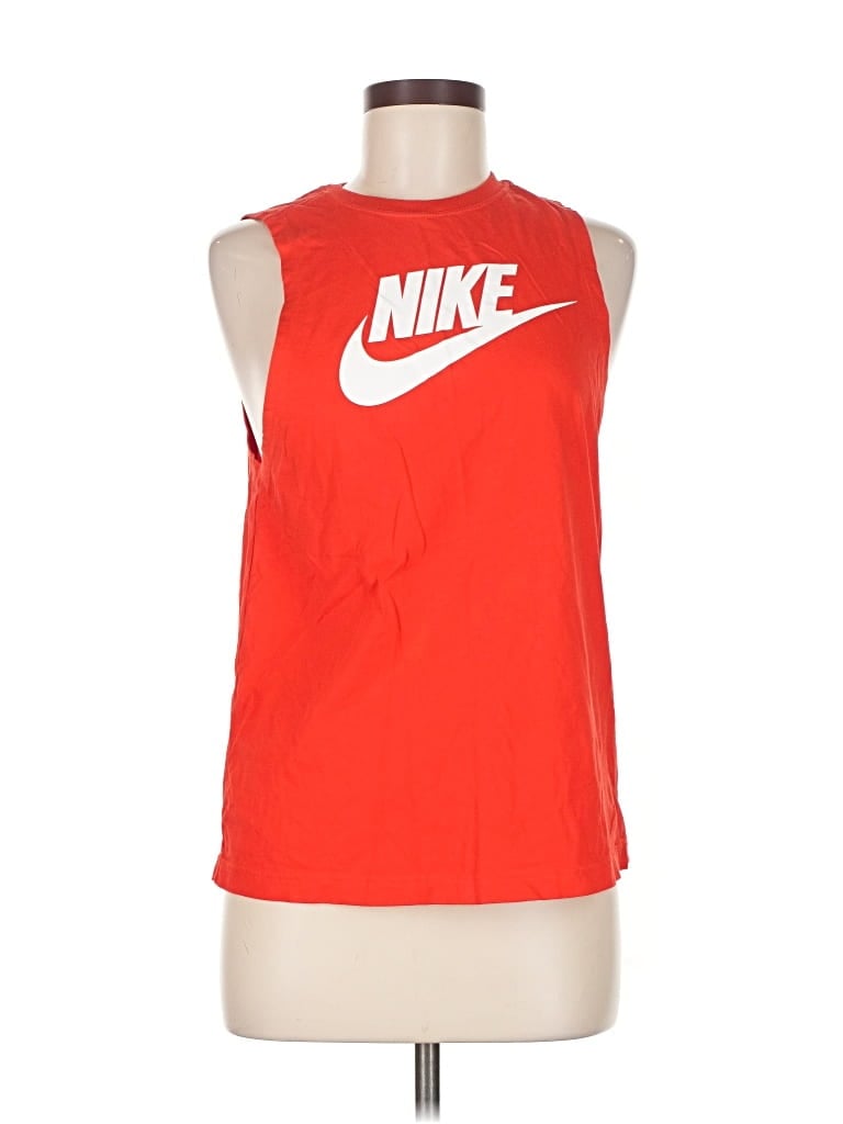 Pre-owned Nike Sleeveless T-shirt In Red