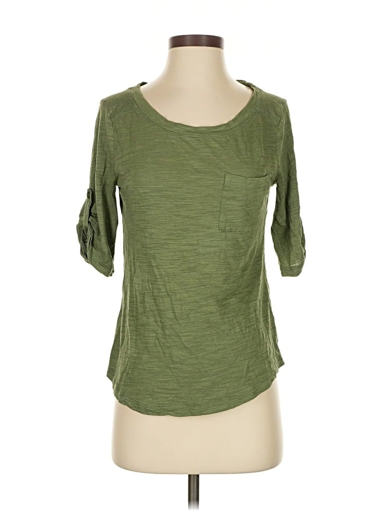 Pre-owned Banana Republic 3/4 Sleeve T-shirt In Green