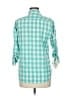 BEANPOLE Checkered-gingham Teal Green Long Sleeve Button-Down Shirt Size M - photo 2