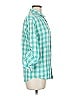 BEANPOLE Checkered-gingham Teal Green Long Sleeve Button-Down Shirt Size M - photo 4