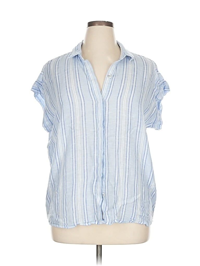 Pre-owned Rails Short Sleeve Blouse In Blue