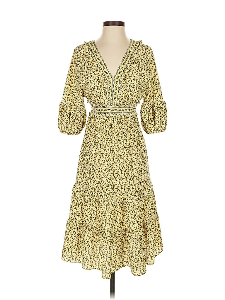 Pre-owned Max Studio Casual Dress In Yellow