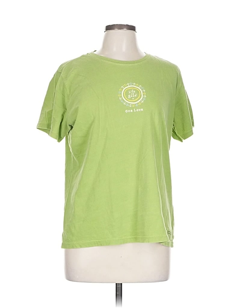 Pre-owned Life Is Good Short Sleeve T-shirt In Green