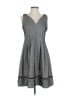 Taylor 100% Polyester Chevron-herringbone Gray Casual Dress Size 4 - photo 1