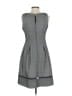 Taylor 100% Polyester Chevron-herringbone Gray Casual Dress Size 4 - photo 2