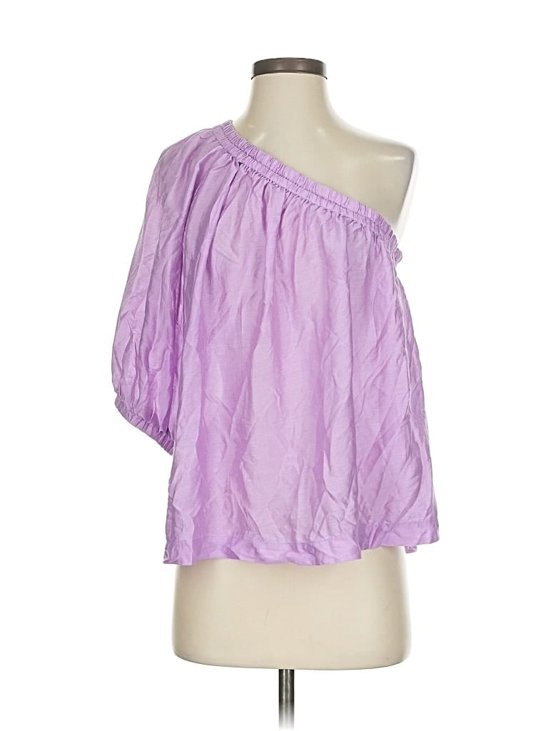 Pre-owned Maeve 3/4 Sleeve Blouse In Purple