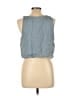 Heartloom 100% Ramie Blue Sleeveless Blouse Size L - photo 2