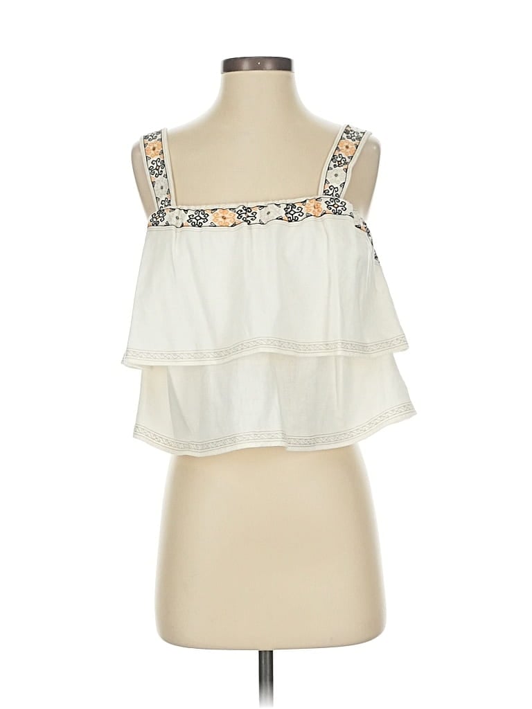 Pre-owned Madewell Sleeveless Blouse In White