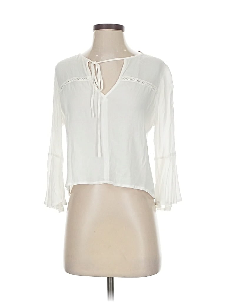Pre-owned Assorted Brands 3/4 Sleeve Blouse In White