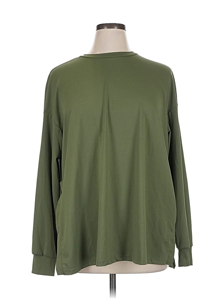 Pre-owned Unbranded Long Sleeve T-shirt In Green