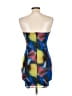 Blanc Graphic Blue Cocktail Dress Size L - photo 2