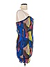 Blanc Graphic Blue Cocktail Dress Size L - photo 4