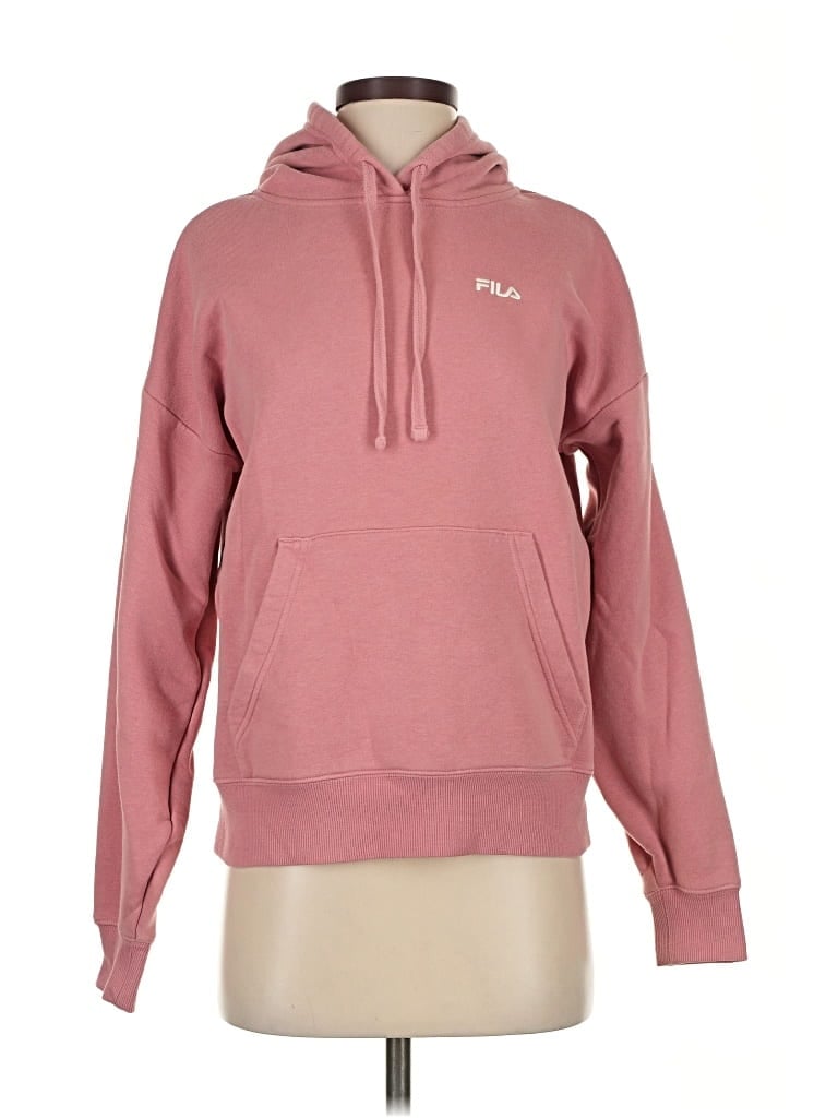 Pre-owned Fila Pullover Hoodie In Pink