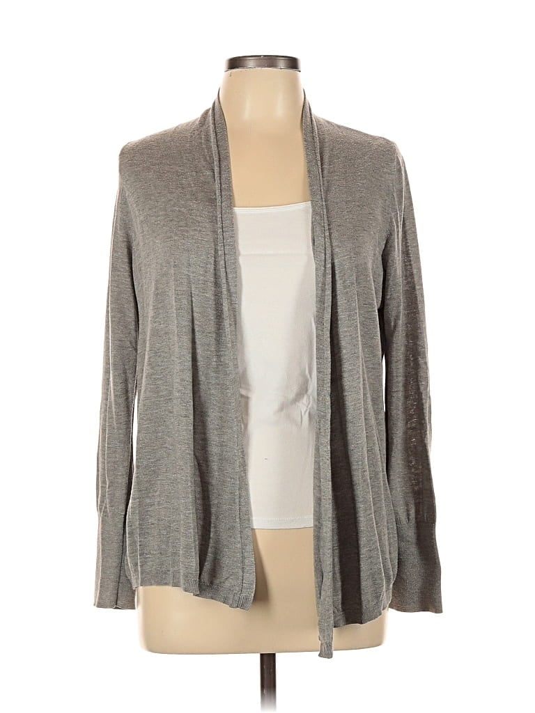 Pre-owned Ann Taylor Loft Cardigan Sweater In Gray