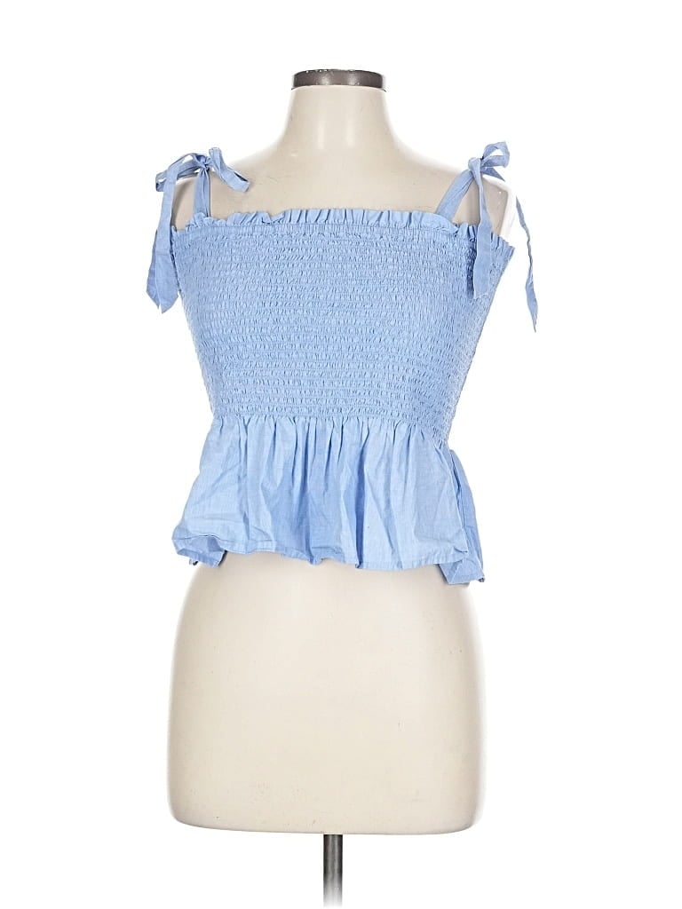 Pre-owned J.crew Factory Store Sleeveless Blouse In Blue