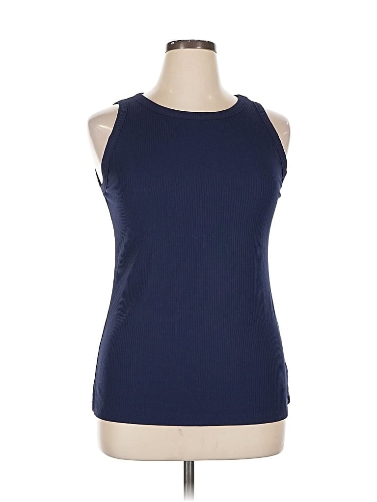 Pre-owned Lane Bryant Sleeveless T-shirt In Blue
