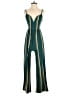 Express Stripes Green Jumpsuit Size XXS - photo 1