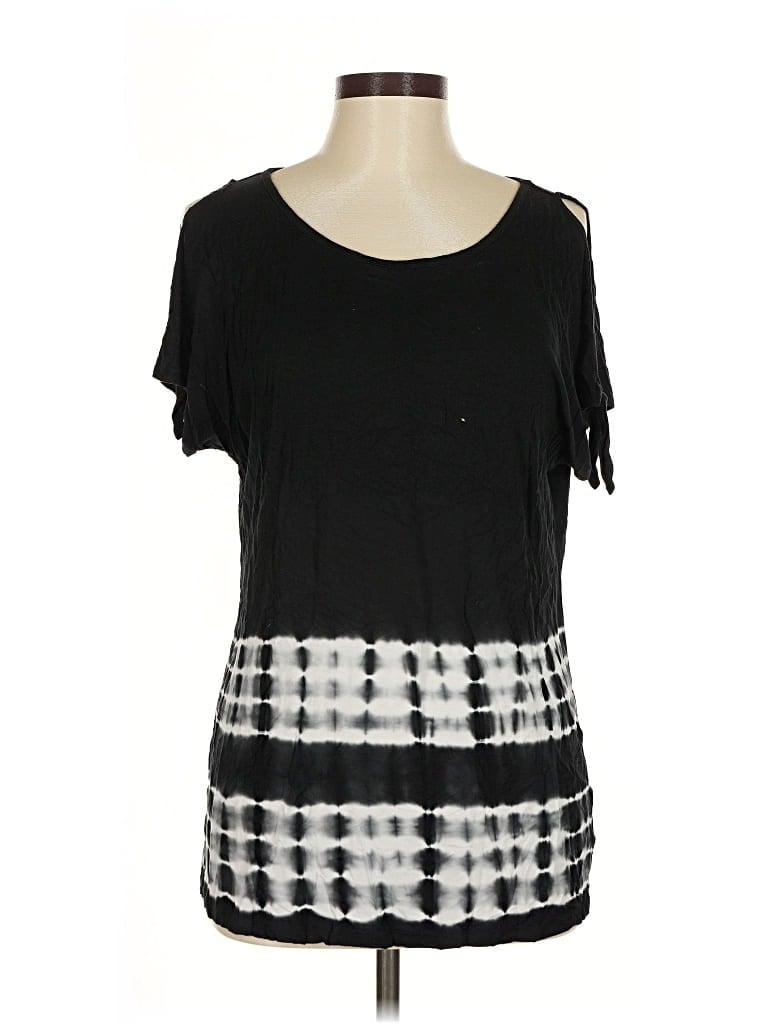 Pre-owned Como Blu Short Sleeve T-shirt In Black