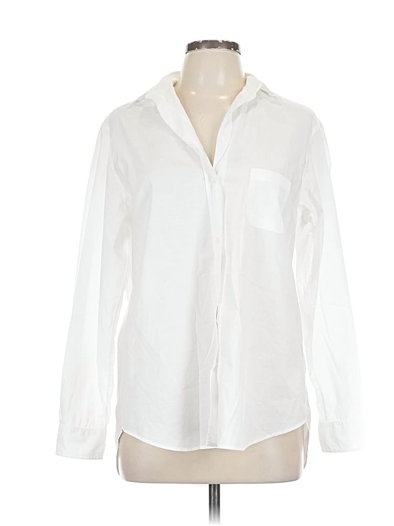 Pre-owned Grayson Long Sleeve Button Down Shirt In White