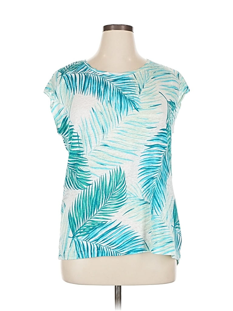 Pre-owned Tahari Sleeveless Blouse In Blue