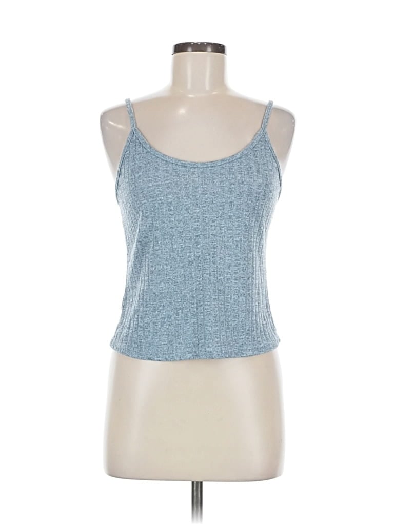 Pre-owned Unbranded Tank Top Blue Halter Neckline Tops