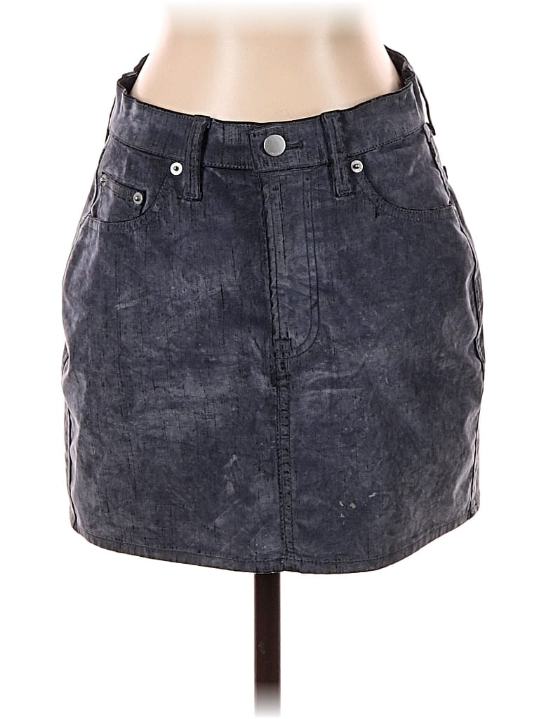 Pre-owned Universal Thread Denim Skirt In Gray