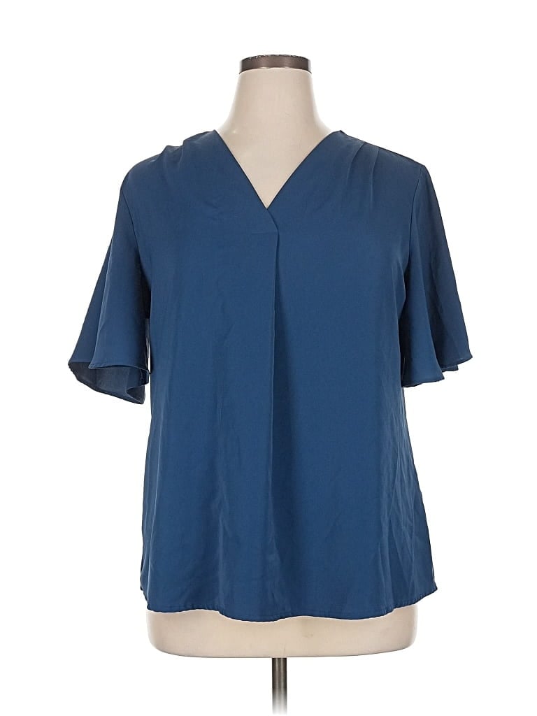 Pre-owned Timeson Short Sleeve Blouse In Blue