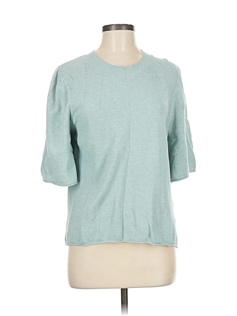 Pre-owned Wrap Pullover Sweater In Blue