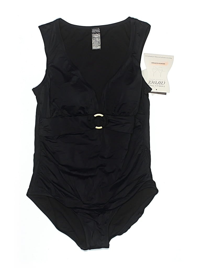 Assorted Brands One Piece Swimsuit In Black