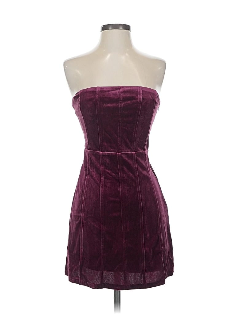 Pre-owned La Hearts Cocktail Dress In Burgundy