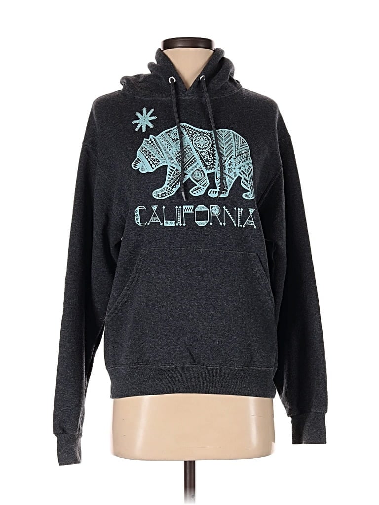 Pre-owned Jerzees Pullover Hoodie In Black